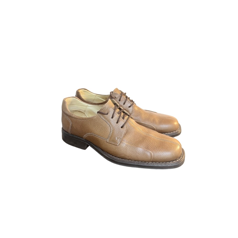 Studio Belvedere Baybridge‎ Mens 8.5 D Tan Brown Leather Square Toe Oxford Shoes